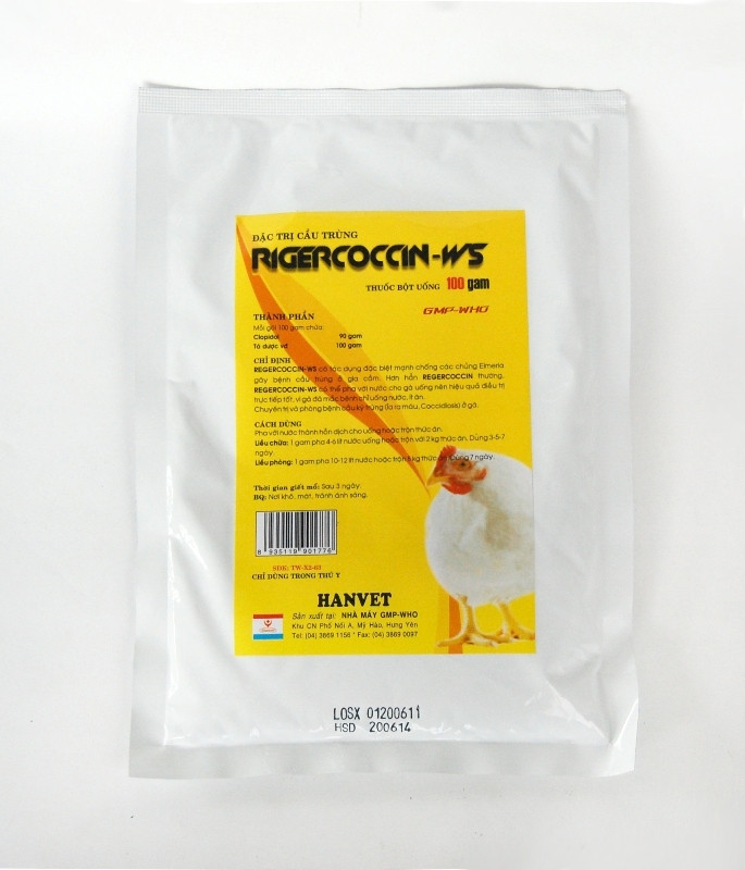 Rigecoccin - một trong những loại thuốc chữa cầu trùng ở gà