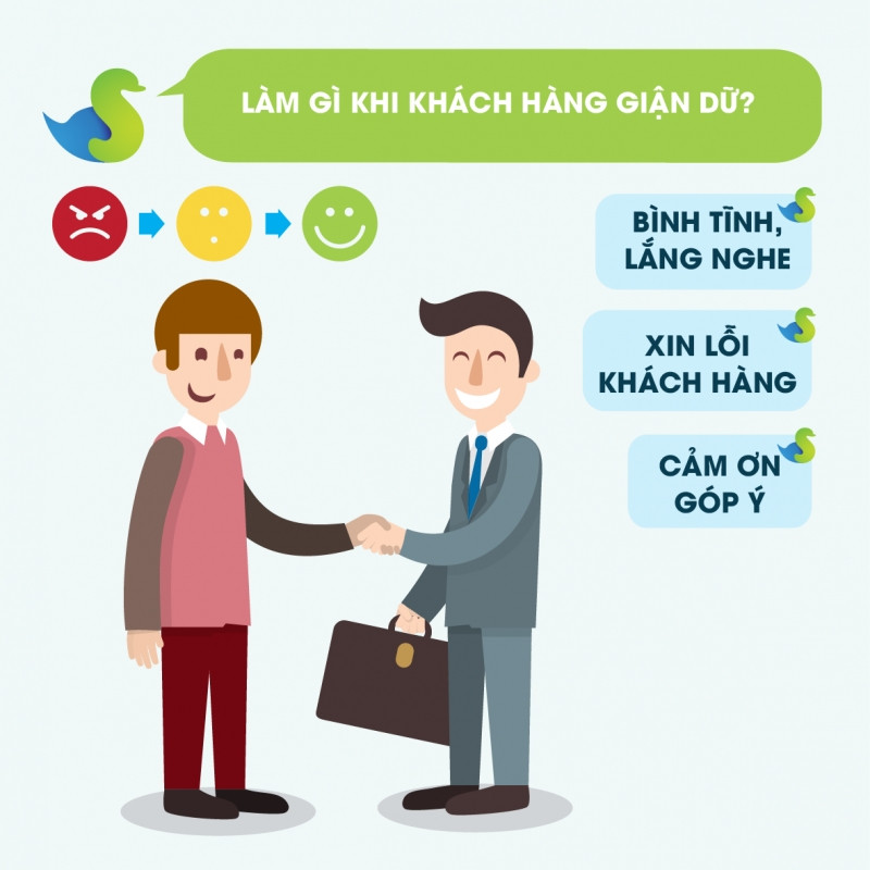 Tư vấn khách hàng một cách nhiệt tình và niềm nở