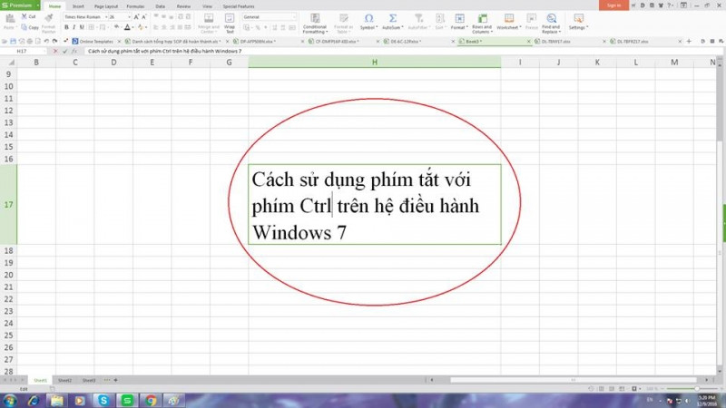 Nhấn tổ hợp phím Ctrl + Z để hoàn tác hành động trước đó