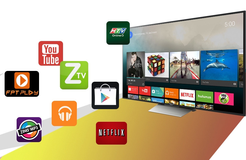 Android tivi Sony 75 inch KD-75X8500D sử dụng hệ điều hành Android dành cho tivi