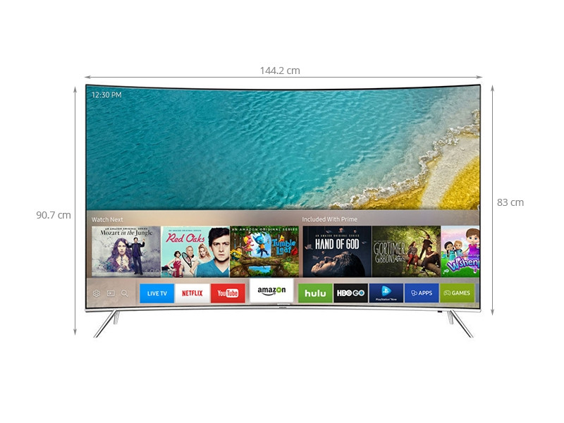 Kích thước chiếc Smart tivi Samsung 65 inch UA65KS7500