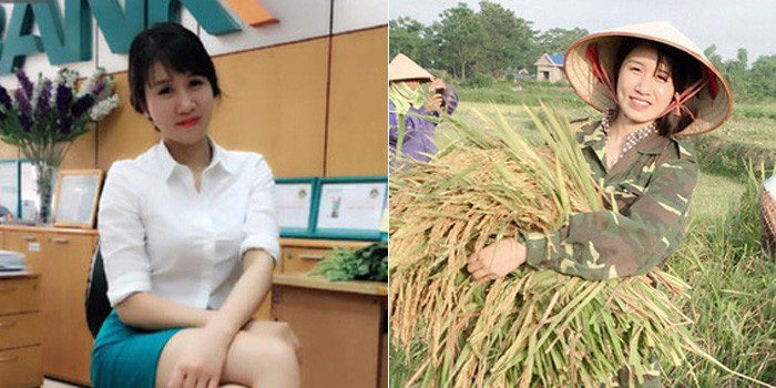 Hình ảnh ôm bó lúa gây sốt của Trần Thị Tâm