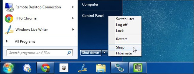 Sử dụng chế độ Hibernate thay cho Standby