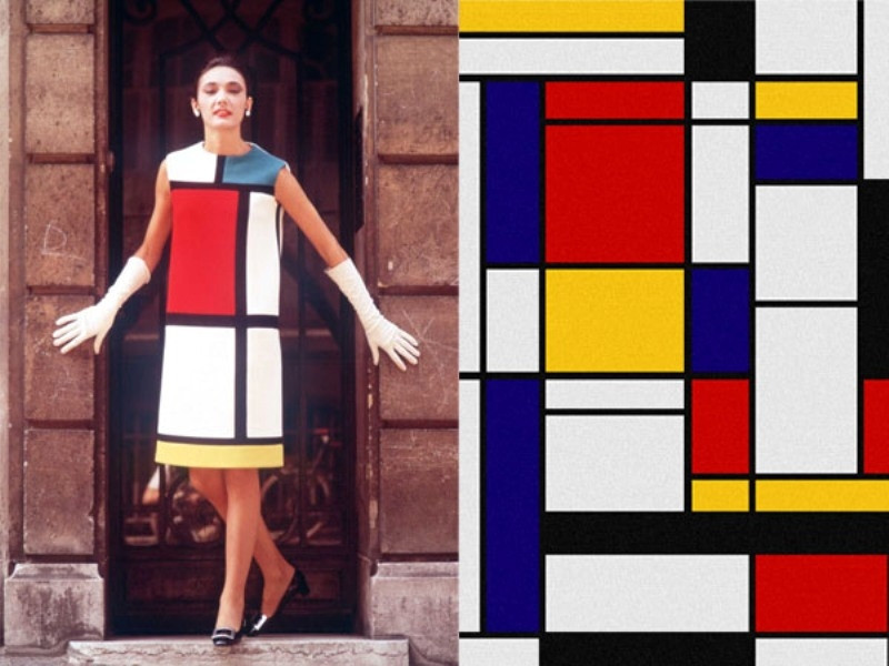Chiếc váy được thiết kế theo công thức Tân tạo hình của Piet Mondrian