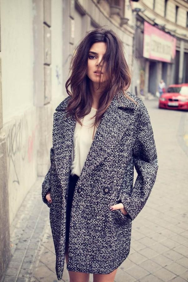 Áo khoác vải tweed