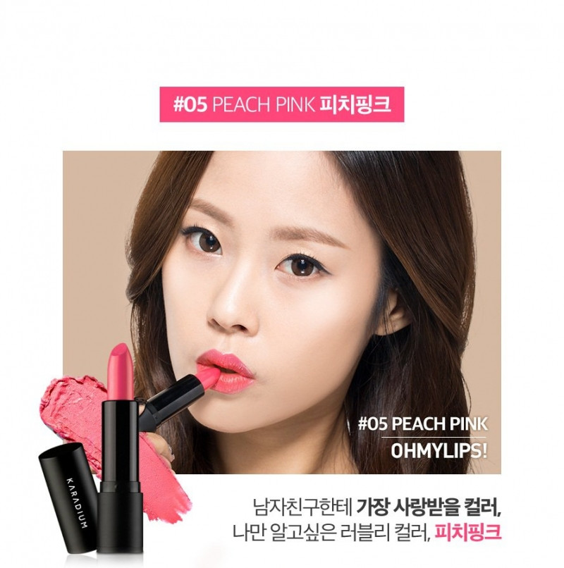 Son Karadium Oh My Lips màu Peach Pink