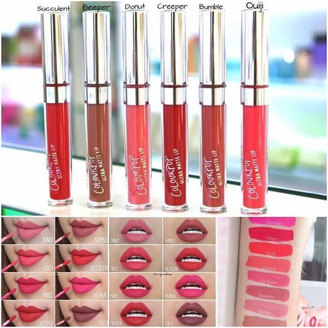 Colourpop Ultra Matte Lip sở hữu bảng màu khá phong phú