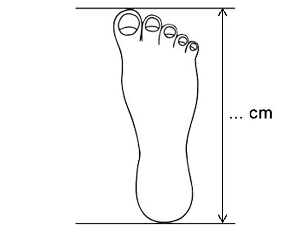 Cách đo chiều dài chân bé