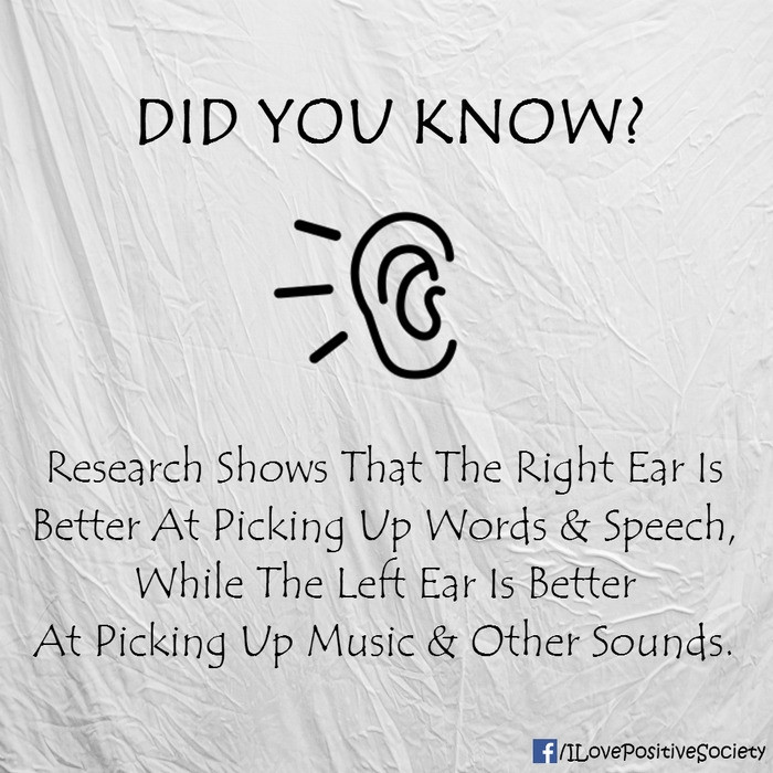 Mỗi một bên tai có khả năng tiếp nhận âm thanh khác nhau