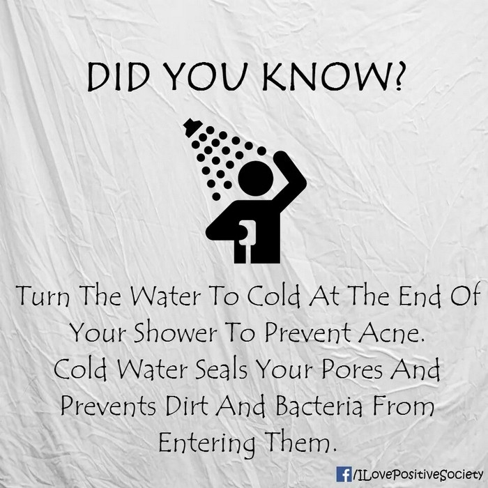 Tắm nước lạnh vào cuối buổi sẽ giúp ngăn ngừa các bệnh về da.