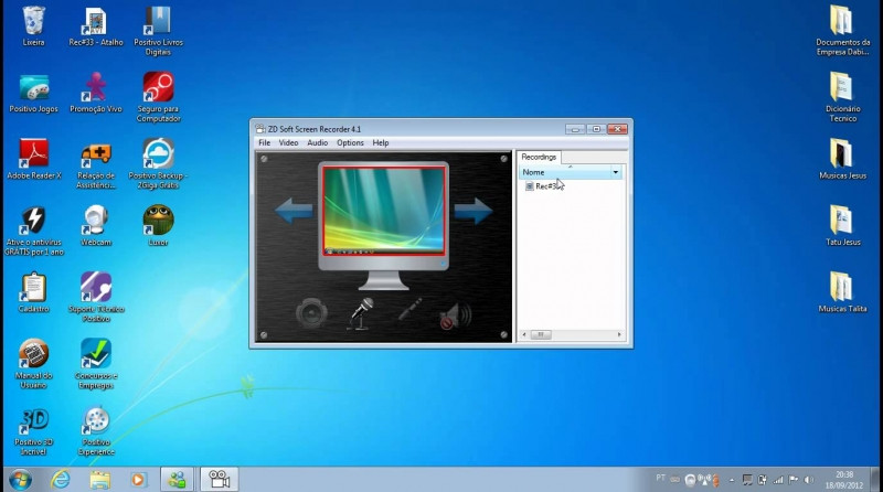 Phần mềm quay video game ZD Soft Screen Recorder khi bắt đầu khởi động