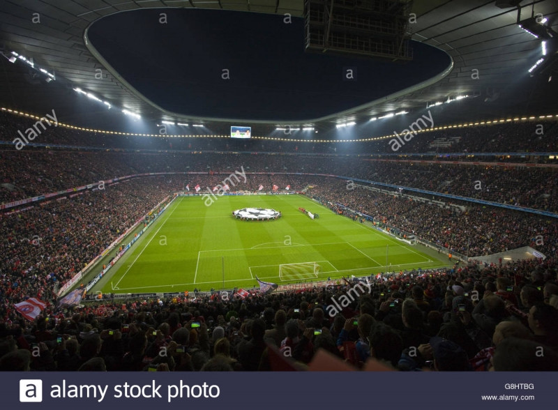 Một góc khán đài của sân Allianz Arena