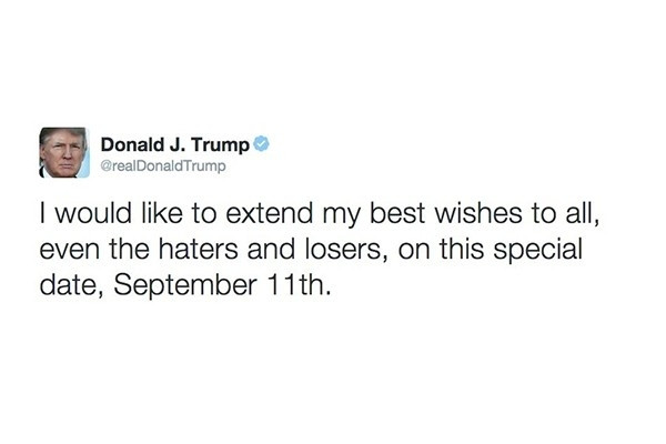 Câu nói của Trump trên trang cá nhân Twitter