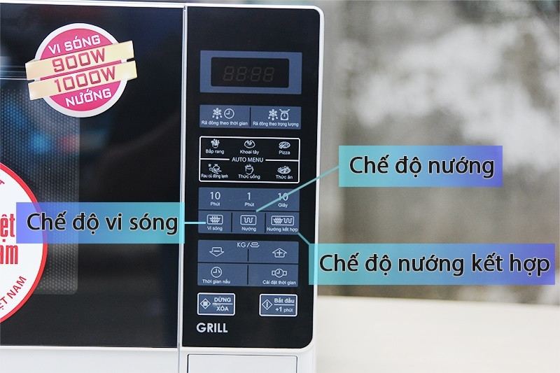 Chế độ nấu phong phú với bảng điều khiển bằng tiếng Việt dễ nắm bắt thao tác