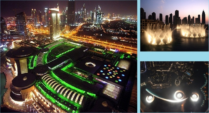 Toàn cảnh Dubai Mall về đêm