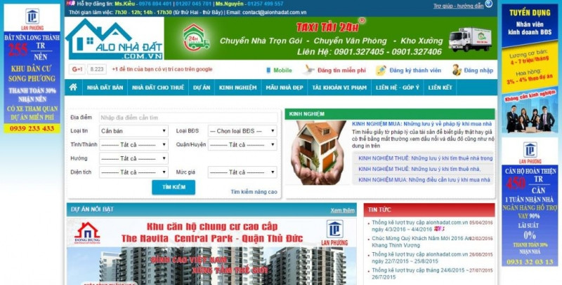 Trang web Alo Nhà Đất