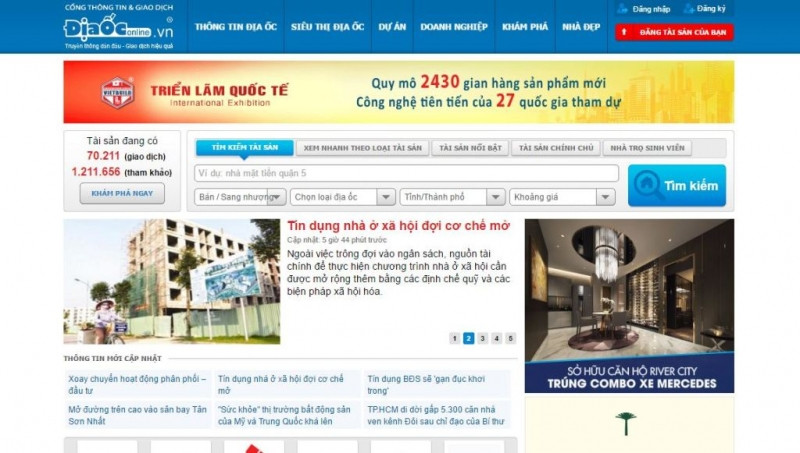 Trang chủ của diaoconline.vn