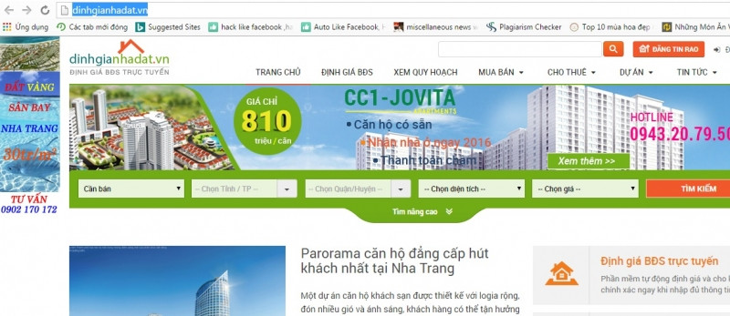 Website của dinhgianhadat.vn