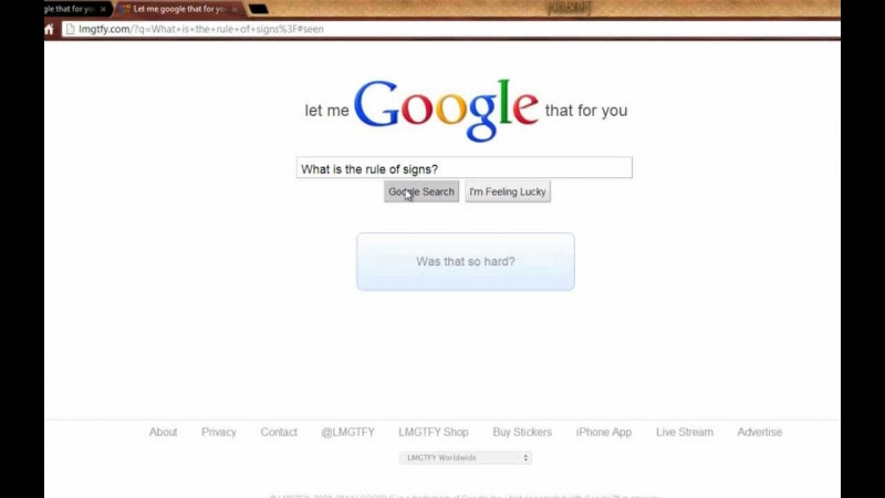 Trang web về Code – Let Me Google That For You