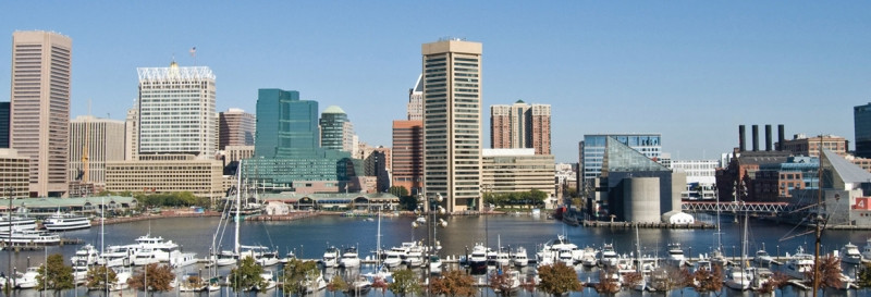 Toàn cảnh thành phố Baltimore thuộc bang Maryland.