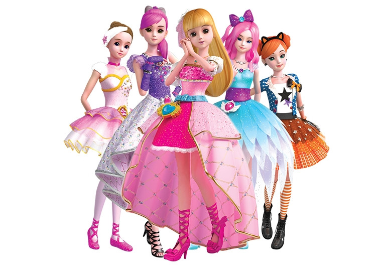 Các nhân vật trong phim hoạt hình về công chúa Secret Dress Jouju