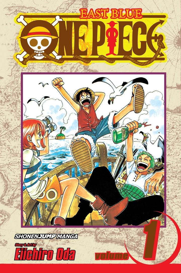 Bìa tập truyện đầu tiên của One Piece.