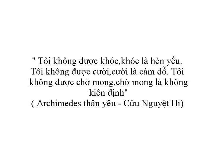 Quotes câu nói trong truyện Archimedes thân yêu