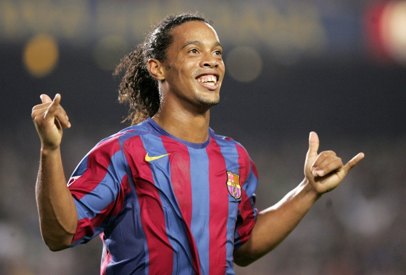 Ronaldinho với nụ cười luôn nở trên môi