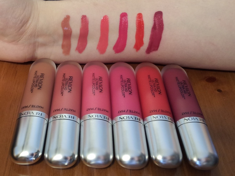 Revlon Ultra HD Matte Lip Colors.