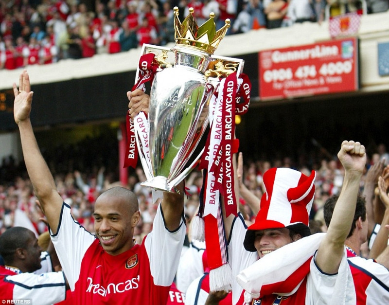 Lần gần nhất Arsenal vô địch vào năm 2004