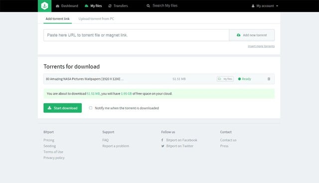 Bitport.io là dịch vụ tải file torrent hiệu quả tại Cộng hòa Séc