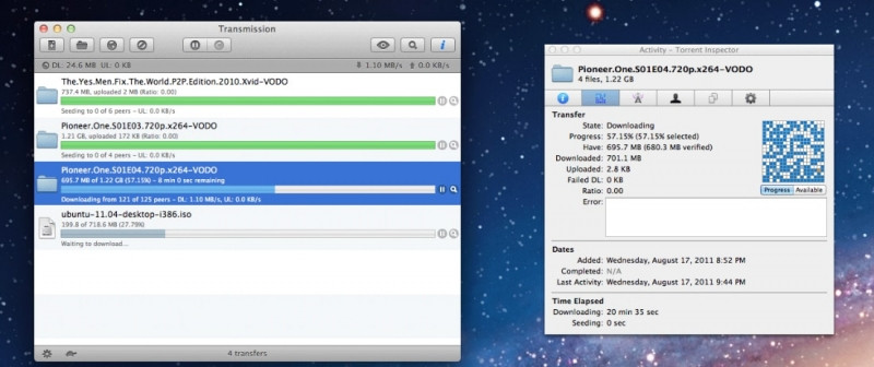 Nếu bạn đang sử dụng Mac thì nên sử dụng công cụ Transmission để tải file torrent