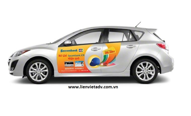 Dịch vụ quảng cáo trên xe ô tô của Công ty Liên Việt