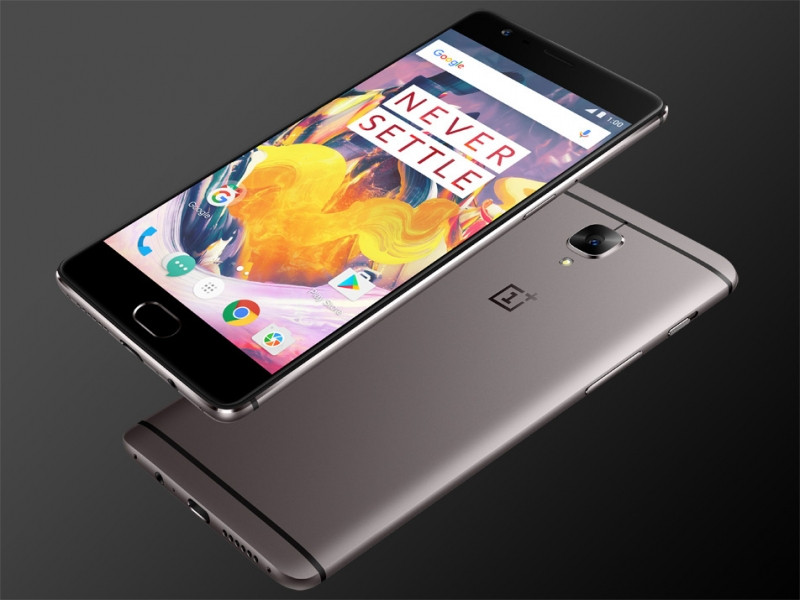 Mặt trước và sau của OnePlus 3T.