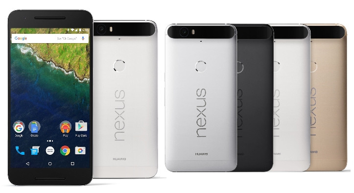 Mặt trước và sau của Google Nexus 6P.