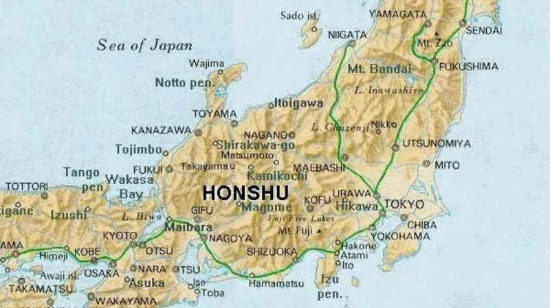 Đảo Honshu trù phú và rộng lớn bậc nhất nước Nhật.