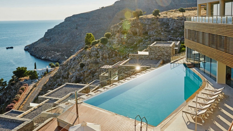 Bể bơi ngoài trời của khách sạn Lindos Blu
