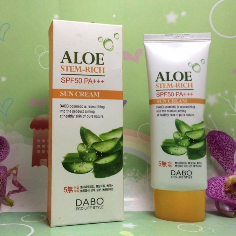 Kem chống nắng dưỡng da lô hội Dabo aloe stem-rich SPF50 pa