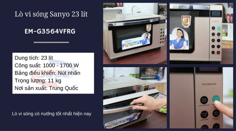 Lò vi sóng Sanyo EM-G3564VFRG 23 lít