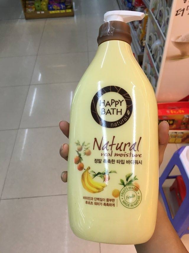Sữa tắm cao cấp Happy Bath 500ml Hàn Quốc - Natural Real Moisture - Trái cây