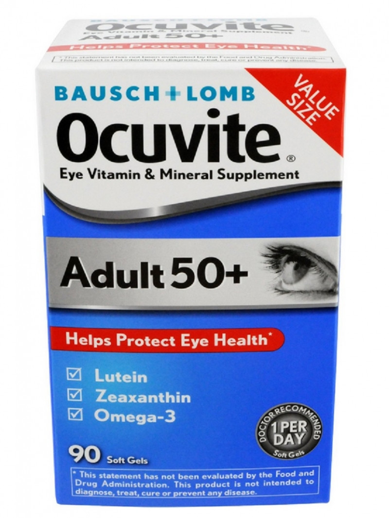 Baush +Lomb Ocuvite 50+ giúp bảo vệ đôi mắt người từ 50 tuổi trở lên