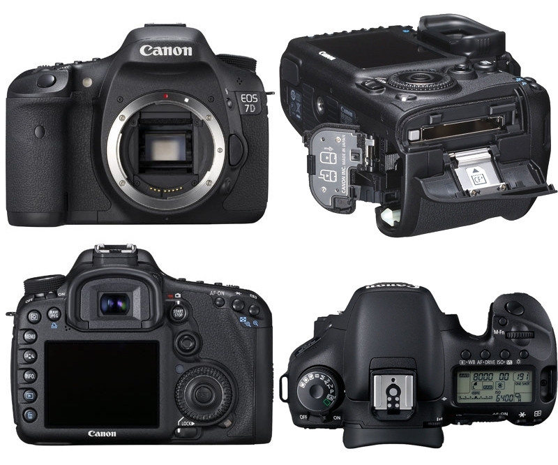 Máy ảnh Canon EOS 7D là model DSLR với cảm biến APS-C 18 Megapixel, vi xử lý kép