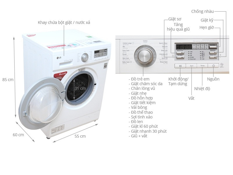 Máy giặt LG F1407NMPW