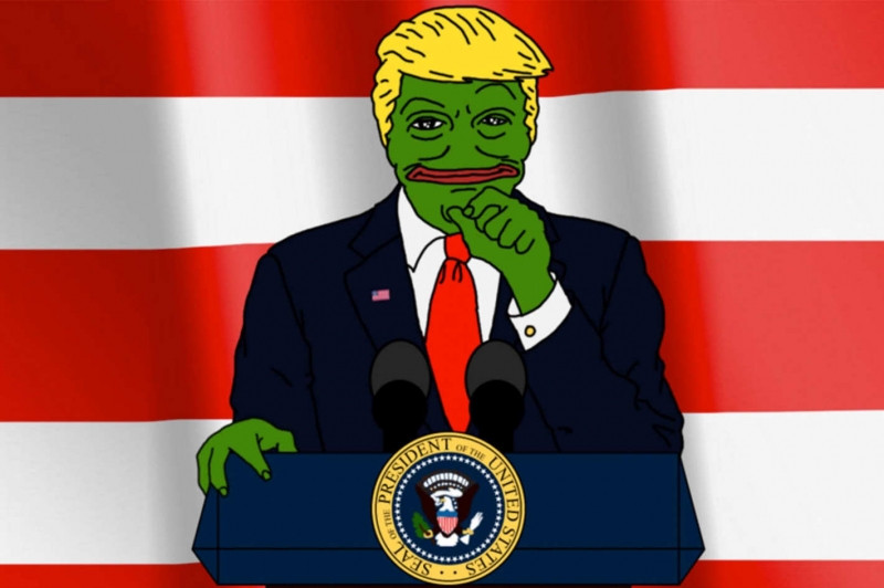 Bức biếm họa về Donald Trump dưới hình ảnh của Pepe the Frog
