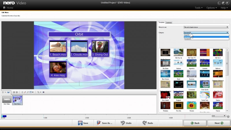 Nero Video có nhiều chức năng xử lí video độc đáo.