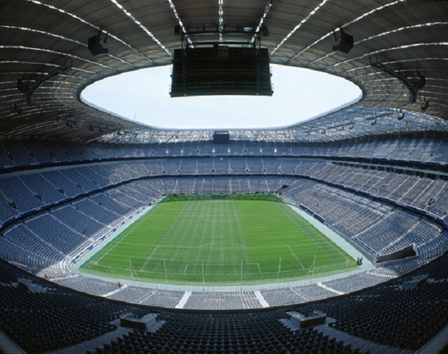 Sân vận động Allianz Arena với thiết kế độc đáo.