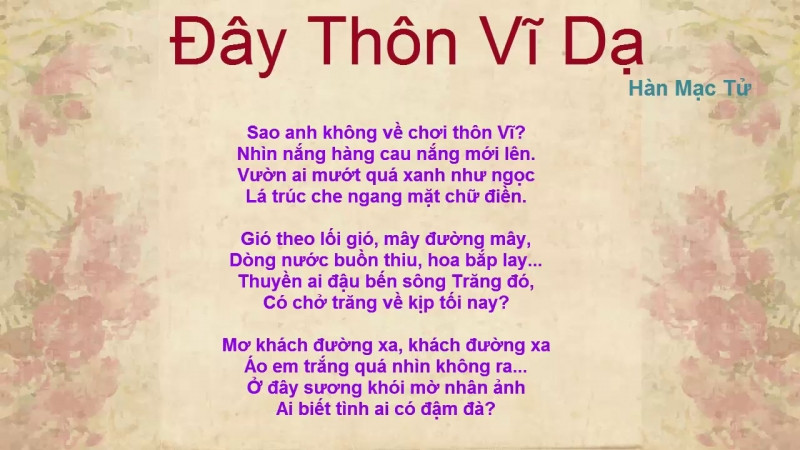 Đây thôn Vĩ Dạ cùng ba tác phẩm văn xuôi lớp 11 cũng xếp thứ 5.