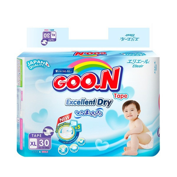 Nhãn hiệu tã giấy cao cấp Goo.n là thương hiệu tã hàng đầu tại thị trường Nhật Bản