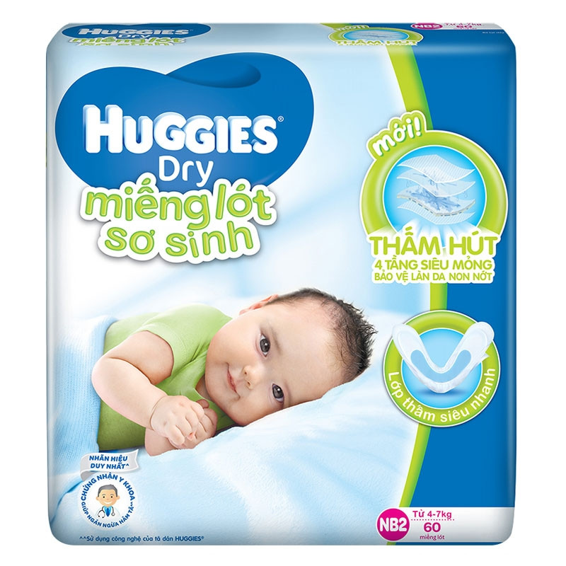 Huggies là thương hiệu tã nổi tiếng của Mỹ