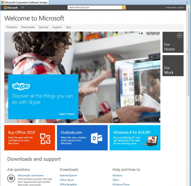Microsoft.com là nơi người dùng có thể tải các phần mềm do Microsoft phát triển